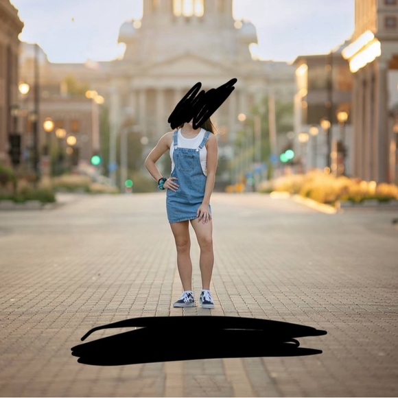 Denim Overall Dress - Picture 7 of 7